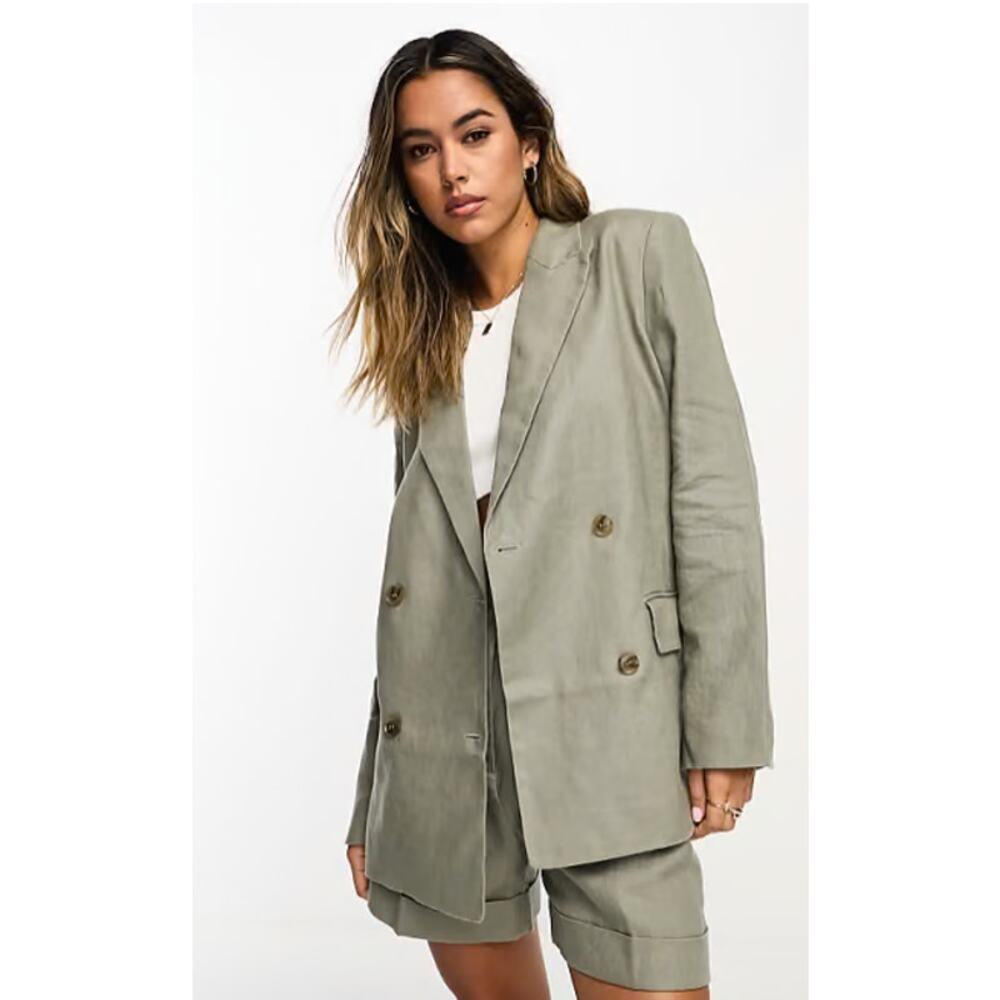 Stockholm Atelier & Other Stories Co-Ord Linen Blazer Womens Sz 8 NWT $182
